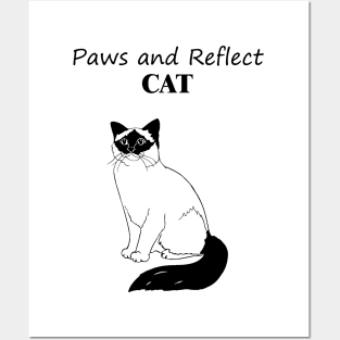 Cat Paws and Reflect Posters and Art